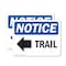 Signmission Trail (Left Arrow) Sign With Symbol, 7 in W x Rectangle, Vinyl Decal OS-2PACK-NS-D-57-L-18710 - alternate 1